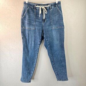 Judy Blue Jogger Jeans Plus Size 18 High Waisted Medium Blue Wash Stretch Denim
